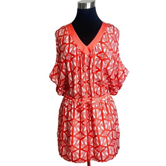 Anthropologi Leifsdottir Catalyst Cold Shoulder Silk Tunic dress Size 2 - Picture 1 of 10